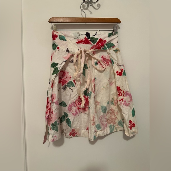 VINTAGE 1950s tie floral apron - Picture 1 of 5